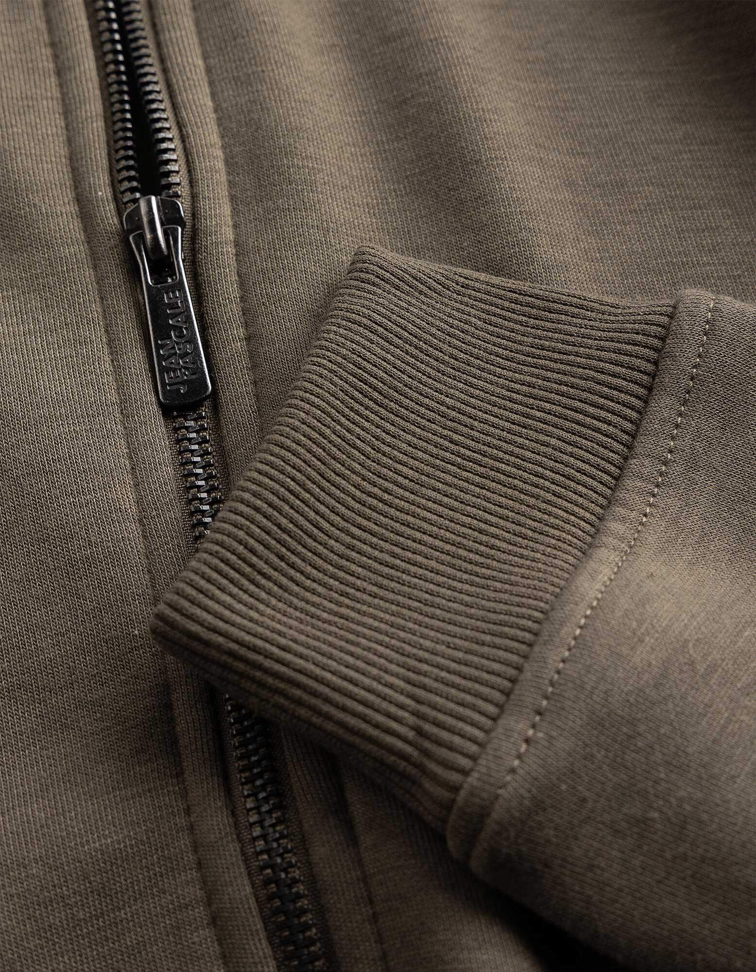 Sweatjacke - Rei&szlig;verschluss - Khaki