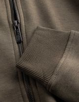 Sweatjacke - Rei&szlig;verschluss - Khaki