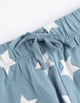 Pidžama šorts - Zaobljena ivica - svetlo-plava