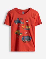 Shirt - Frontprint - dunkelrot