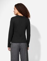 Pololangarmshirt - Polokragen - schwarz