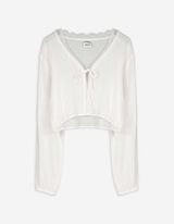 Blusa - Scollo a V - bianco