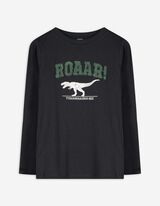 Langarmshirt - Print - grau