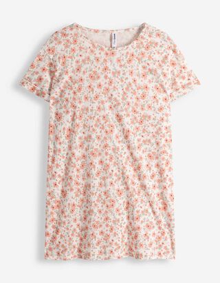 T-Shirt - Allover-Muster - wei&szlig;