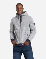 Pleteni kardigan - Kapuljača - sivo