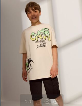 T-Shirt - Oversized Fit - hellgrau