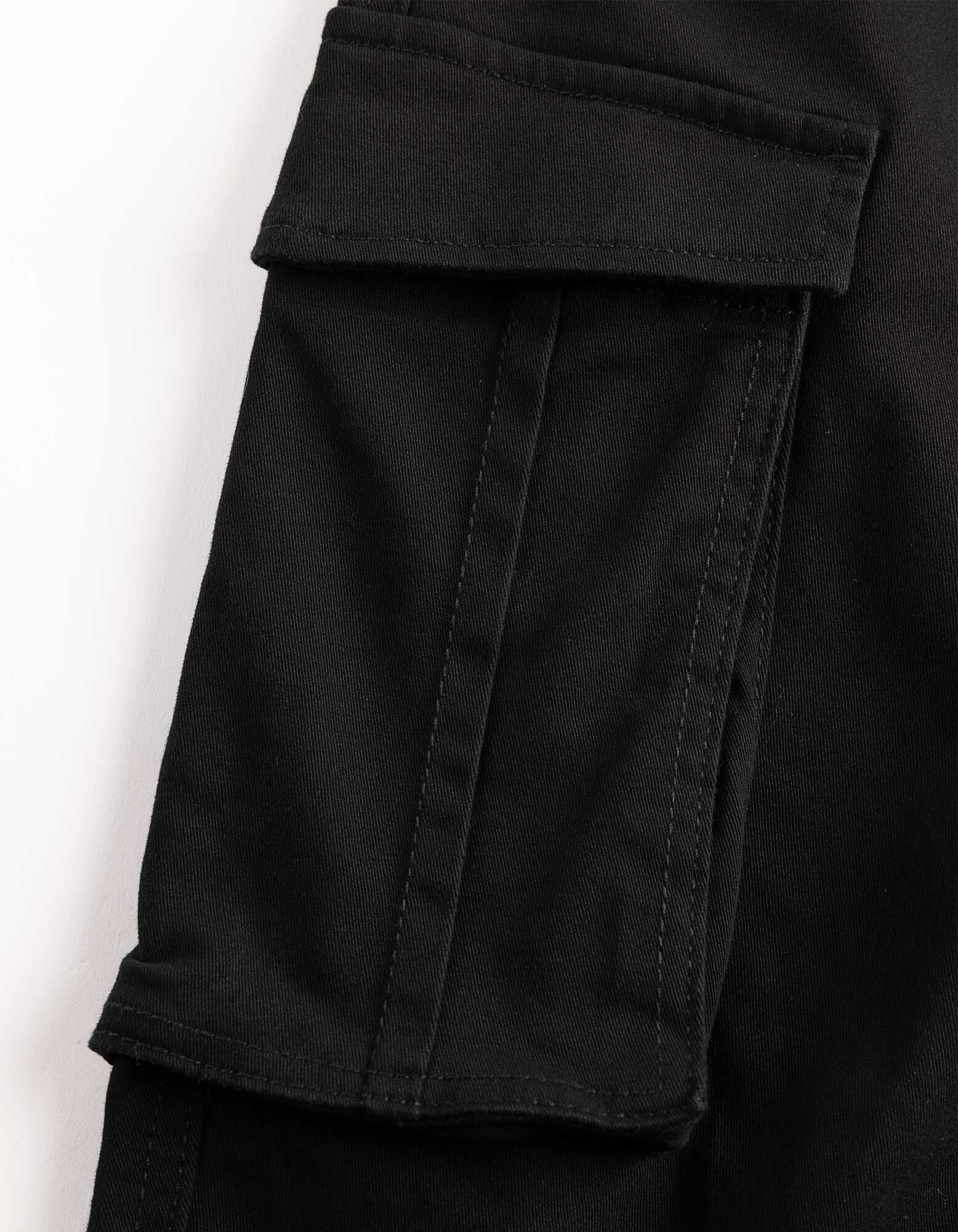 Cargohose - Twill - Schwarz