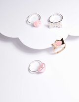Anello - Confezione da 4 pezzi - argento