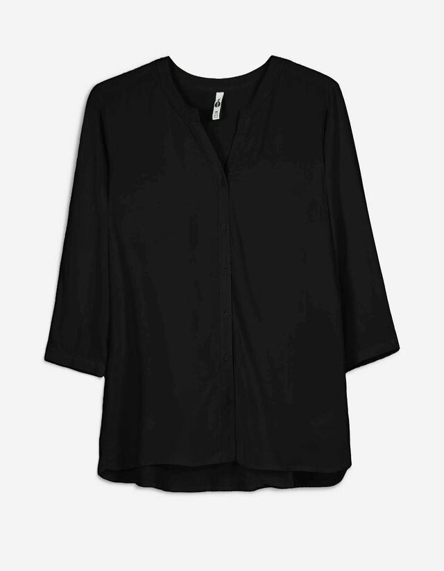 Blouse - V-hals - zwart