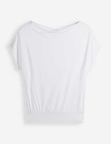 Yoga T-Shirt - Watervalhals - wit