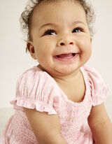 Set od haljine i helanki - čipkasti - roze