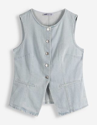 Weste - Slim Fit - hellblau