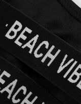 Kupaći kostim - Slovni print - crno