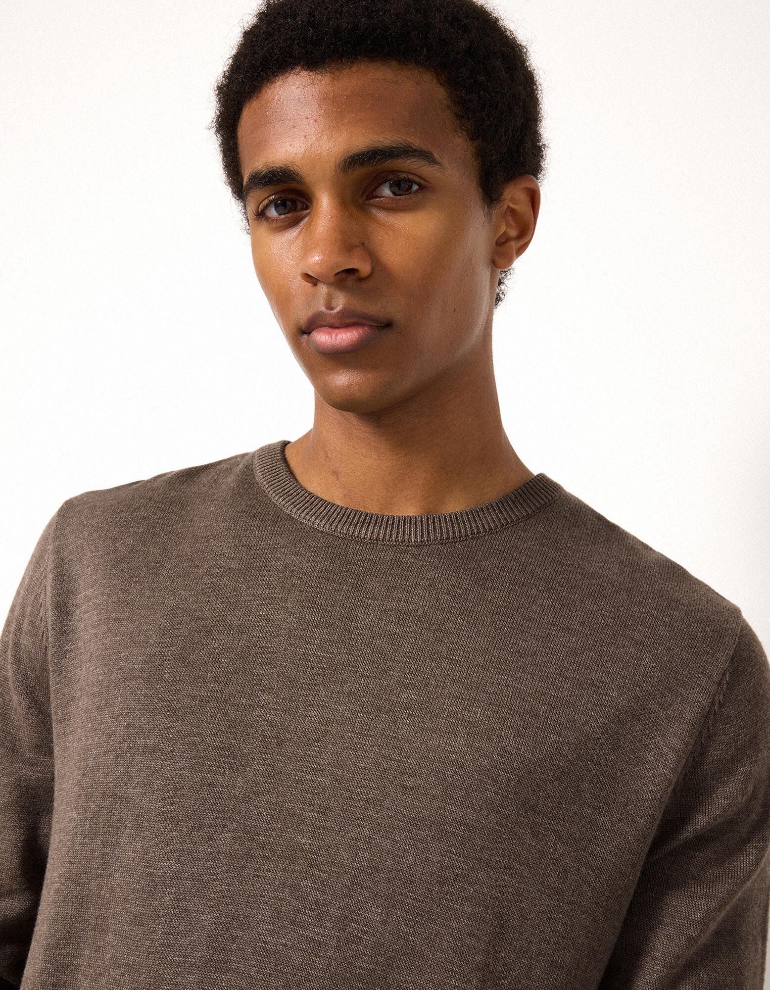 Pullover - Baumwoll-Mix - Beige
