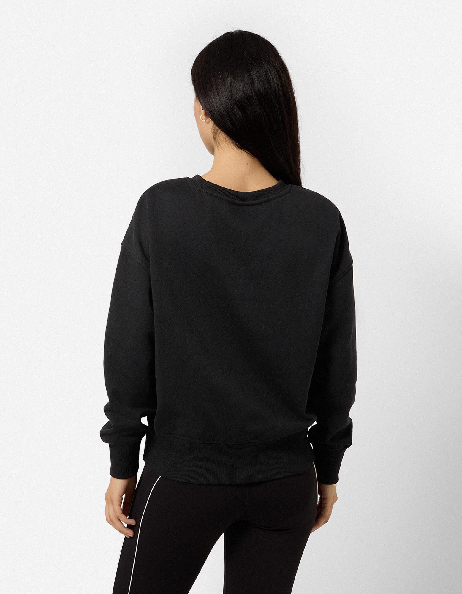 Sweat-shirt - Coupe oversize - noir