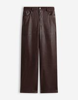 Kalhoty - Imitace kůže - tmave cervená