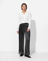 Maglia blusata - Scollo a V - bianco