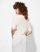 Pullover - Kurze &Auml;rmel - wei&szlig;