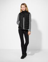 Steppweste - Steppnähte - schwarz