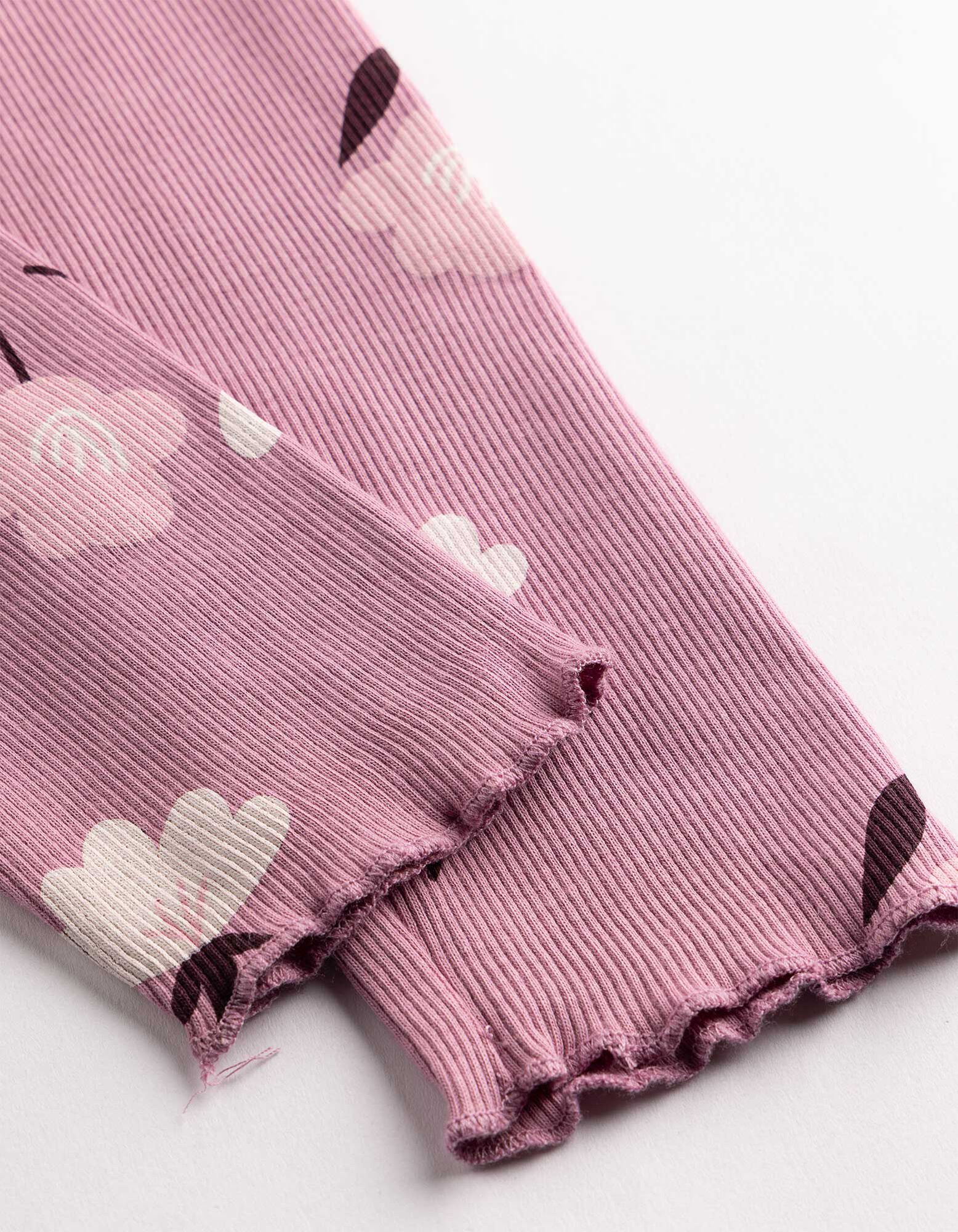 Leggings - Gerippt - Lila