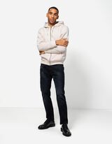 Sweatjacke - Kapuze mit Tunnelzug - beige