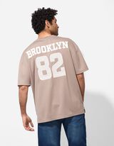 T-Shirt - Mesh - hellbraun