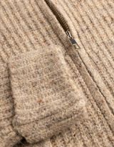 Cardigan - Rei&szlig;verschluss - Beige