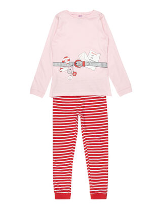 M&auml;dchen Pyjama mit festlichem Motiv