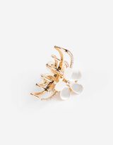 Haarklammer - Metallic-Details - goldfarben