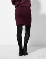 Fustă - Amestec viscoză - Mov inchis