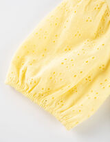 Tricou - M&acirc;neci balon - Galben deschis