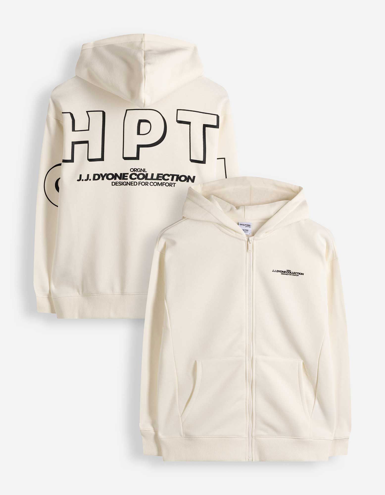 Sweatjacke - Oversized Fit - Off-White