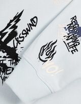 Sweatshirt - Allover-Print - hellblau