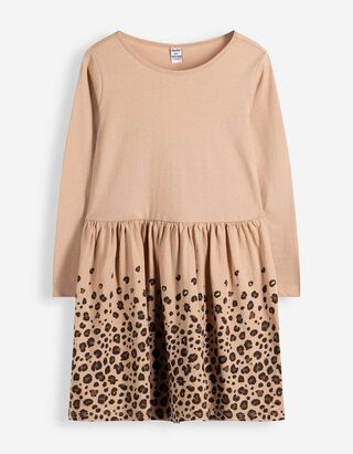 Kleid - Print - Braun
