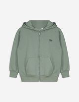Sweatjacke - einfarbig - dunkelgrün