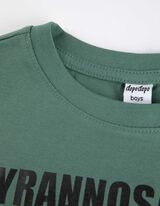 koszulka z długim rękawem - Dinozaur - zielony