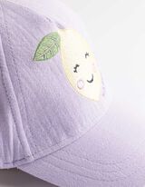 Baseballpet - Geappliqueerd strikje - lila