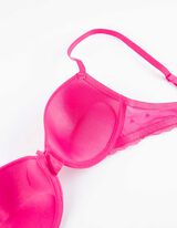 Push-up nedrček - S čipko - pink