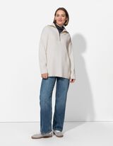 Trui - Ritssluiting - wit