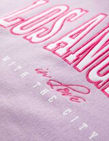 Hoodie - Borduursels - lila