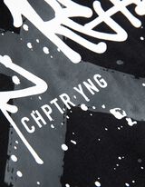 bluza z kapturem - Tylny nadruk - czarny