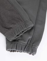 spodnie joggingowe - naszywka z logo - ciemny szary