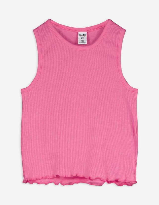 Top - Rippenstruktur - pink