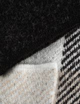 Dlhý kardigán - Károvaný vzor - biely