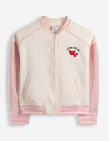 Sweatjacke - R&uuml;ckenprint - wei&szlig;