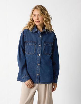 Jeanshemd - dark blue denim - blau
