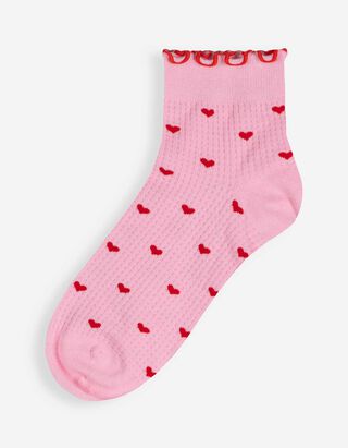 Socken - Herzen - pink
