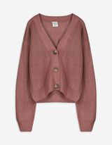 Cardigan - Cropped - dunkelrot