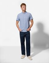 Hemd - Leinen-Mix - blau