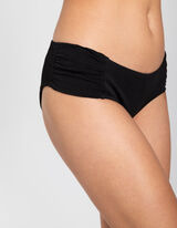 Bikinislip - Strukturiertes Material - schwarz